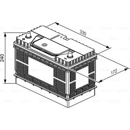 Аккумулятор 105 ач универсальная 800 а 12 в 329x172x237 BOSCH 12V 105AH 800A 0092T30500 304457 602 102 080
