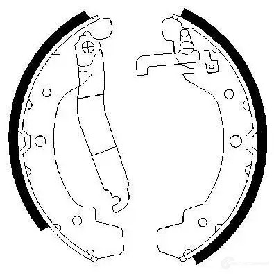Барабанные тормозные колодки, комплект BOSCH 2GIWG 0986487193 341432 B S465