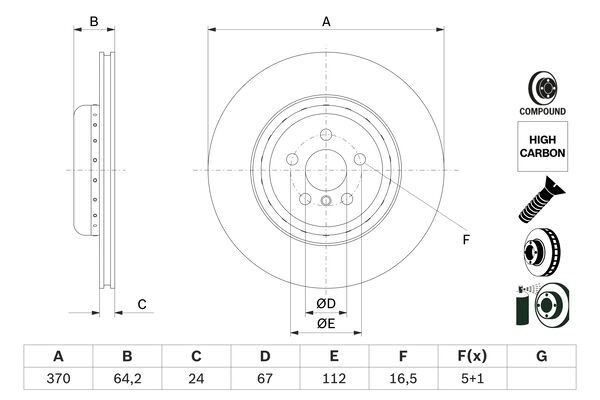 Тормозной диск BOSCH 0 986 479 G99 MLP 20 1440044697