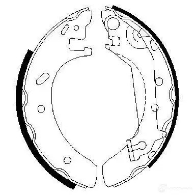 Барабанные тормозные колодки, комплект BOSCH 4UZZF BS 773 0986487523 341608