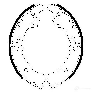 Барабанные тормозные колодки, комплект BOSCH 0986487689 341738 90R-01 1300/178 BS908