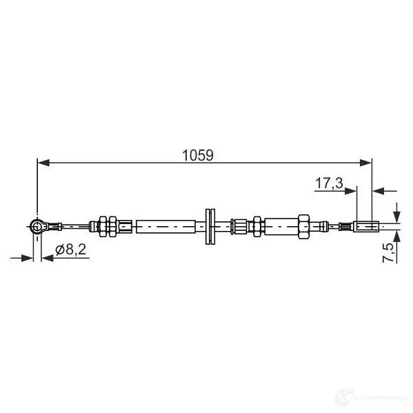 Трос ручника, стояночного тормоза BOSCH 1987477114 353374 711 4 BC7114
