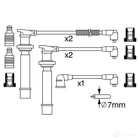Высоковольтные провода зажигания, комплект BOSCH B 274 A6CW8 335922 0986357274