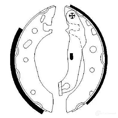 Барабанные тормозные колодки, комплект BOSCH 341664 HUSAX0 0986487598 BS83 8