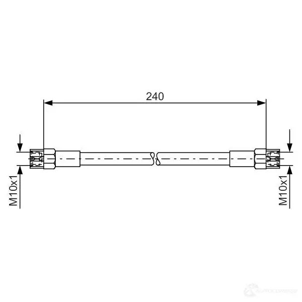 Тормозной шланг BOSCH 1987476224 B H076 MM49G 352757