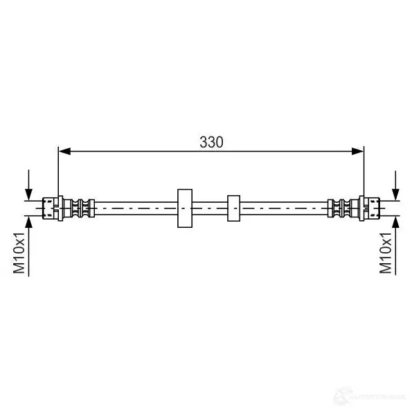Тормозной шланг BOSCH 1987476411 352866 B H125 UNSM2