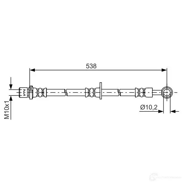 Тормозной шланг BOSCH B H1489 B0HY9PP 1987481605 354698