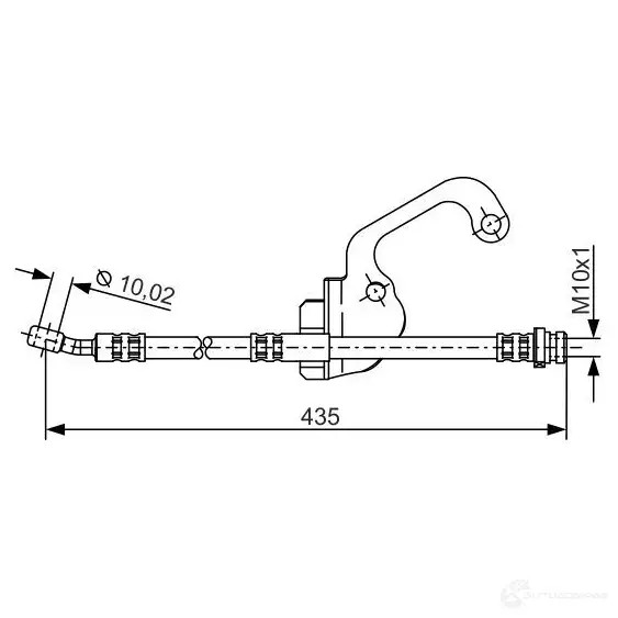 Тормозной шланг BOSCH 354406 1987481299 B H1191 HBNPUM2