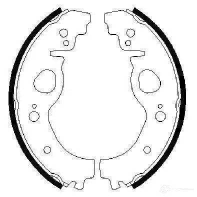 Барабанные тормозные колодки, комплект BOSCH 0986487519 B S769 7MP2O5X 341604