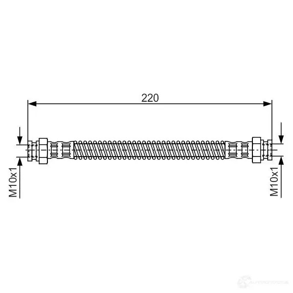 Тормозной шланг BOSCH 1987476560 QU2JYS BH25 4 352980
