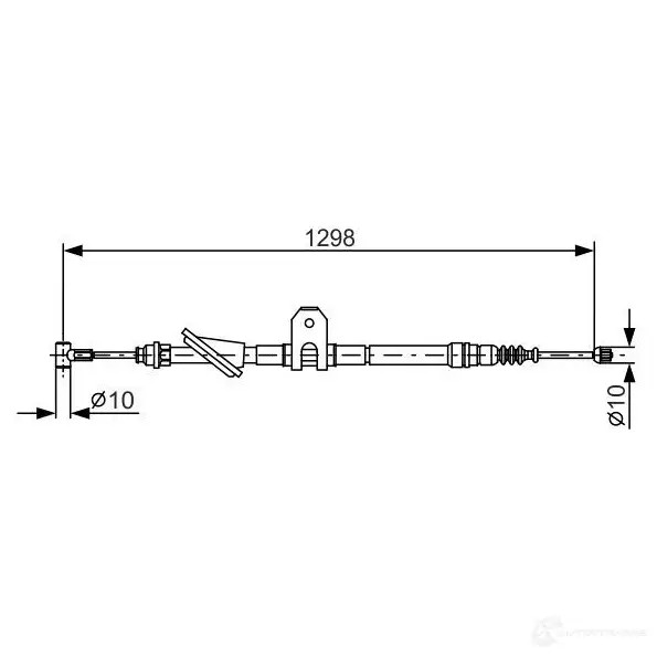 Трос ручника, стояночного тормоза BOSCH 353837 1987477726 BC58 4 R9DRDV