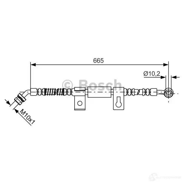 Тормозной шланг BOSCH 1987481791 6IYBI 354884 BH167 5