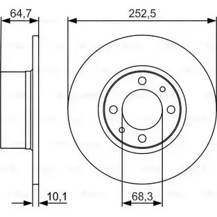 Тормозной диск Bosch 0 986 479 988 1QPGUKR 340145 BD1 264