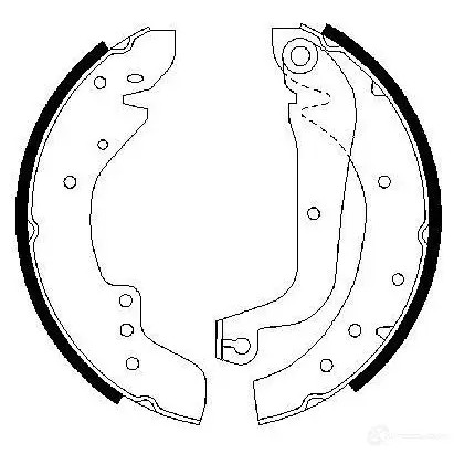 Барабанные тормозные колодки, комплект BOSCH 341625 0986487547 55BQPG0 BS 797