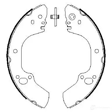 Барабанные тормозные колодки, комплект BOSCH 0986487662 341711 P5VDF B S884