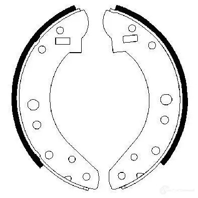Барабанные тормозные колодки, комплект BOSCH 0986487466 341587 BS 716 BU1GWC