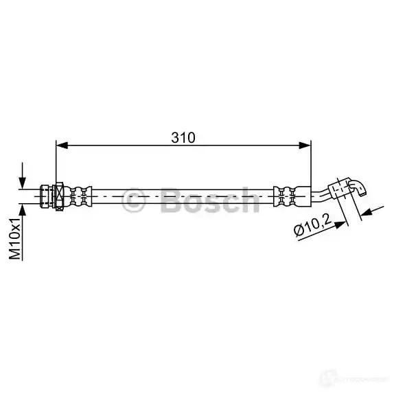 Тормозной шланг BOSCH 354984 BH17 75 8ZDU9 1987481891