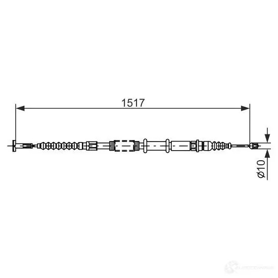Трос ручника, стояночного тормоза BOSCH 353558 1ZM5F BC 278 1987477382