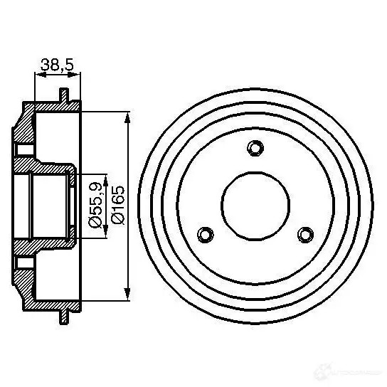 Тормозной барабан BOSCH ZBGXP DB14 1 0986477066 338488