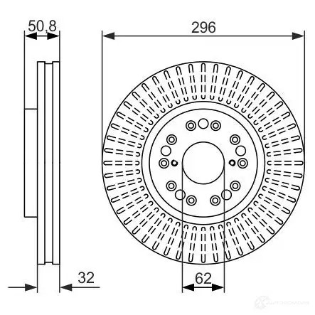 Тормозной диск BOSCH GPXCQ BD13 43 0986479485 339723