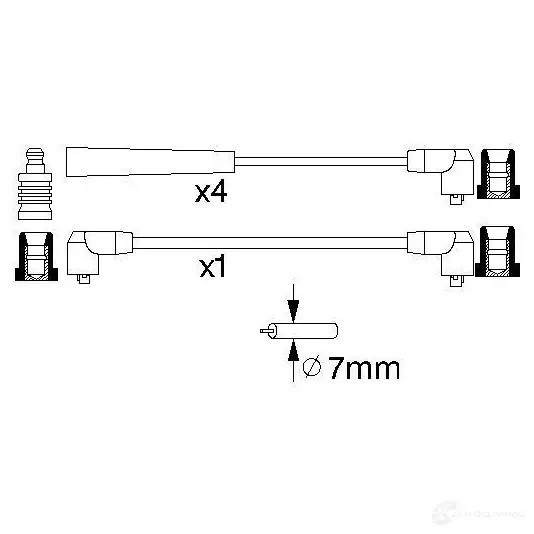 Высоковольтные провода зажигания, комплект BOSCH OTTPR 0986356758 B 758 335550