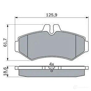 Тормозные колодки, комплект BOSCH NWP YZ 0986424877 1437243588