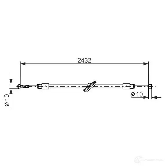 Трос ручника, стояночного тормоза BOSCH B C879 XJ3DE 1987477198 353439