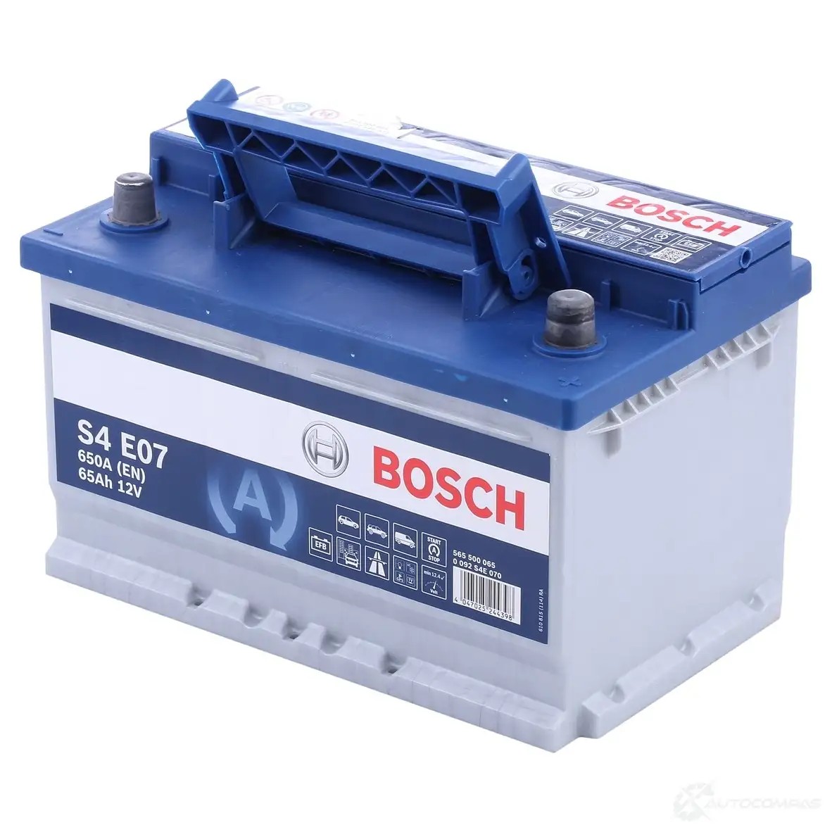 Аккумулятор 65 ач 650 а 12 в efb 278x175x175 BOSCH 304183 0092S4E070 S4 E07 12V 650A 65AH
