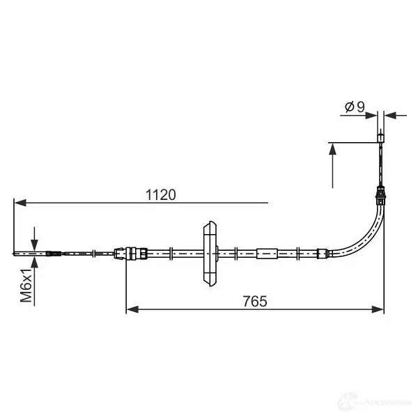 Трос ручника, стояночного тормоза BOSCH KPF E0K 1437241198 1987482867