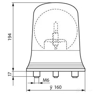 Вращающийся проблесковый маячок BOSCH MZDVM6 363585 RSWA 100 H1 12V/55W 7782319052