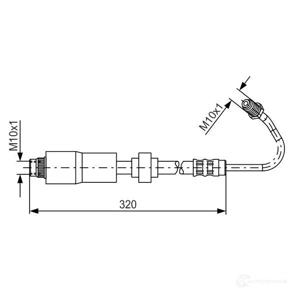 Тормозной шланг BOSCH Y8V2VM 1987476067 352632 BH0 40