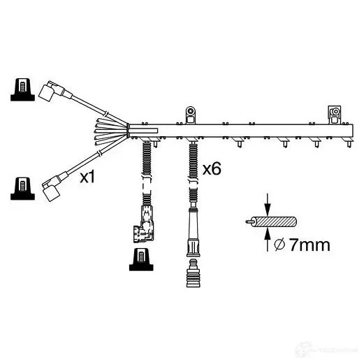 Высоковольтные провода зажигания, комплект BOSCH DFYF50 0986356363 B 363 335469