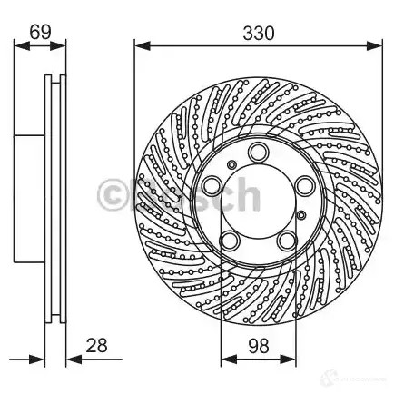Тормозной диск BOSCH 0986479d24 BOZ0QRH BD24 45 340299