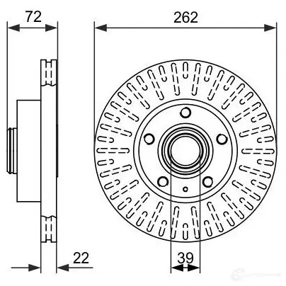Тормозной диск BOSCH BD2 50 338843 0986478307 I9GOW41