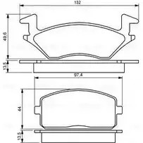 Тормозные колодки, дисковые, комплект Bosch 337754 21 391 0 986 460 985 7107D180