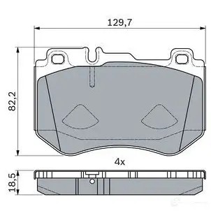 Тормозные колодки, комплект BOSCH 25997 0986494777 BP1855 1425140153