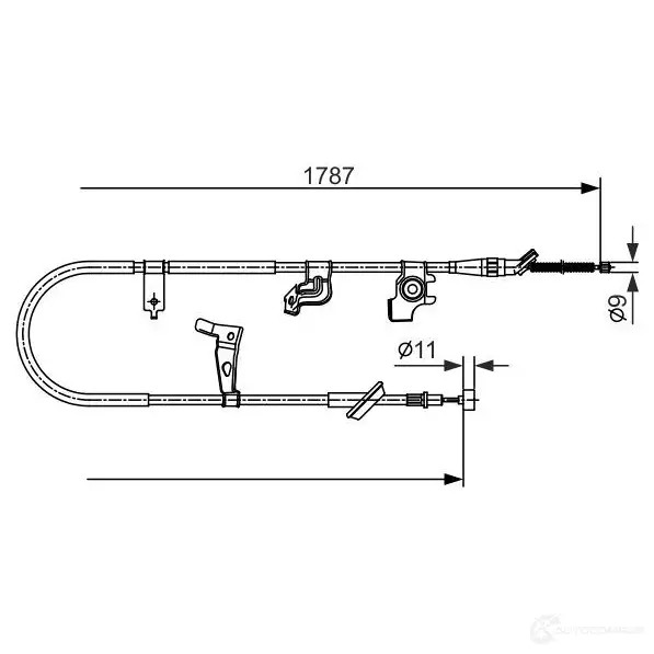 Трос ручника, стояночного тормоза BOSCH M4IZQ7U BC 2435 1987482435 355473
