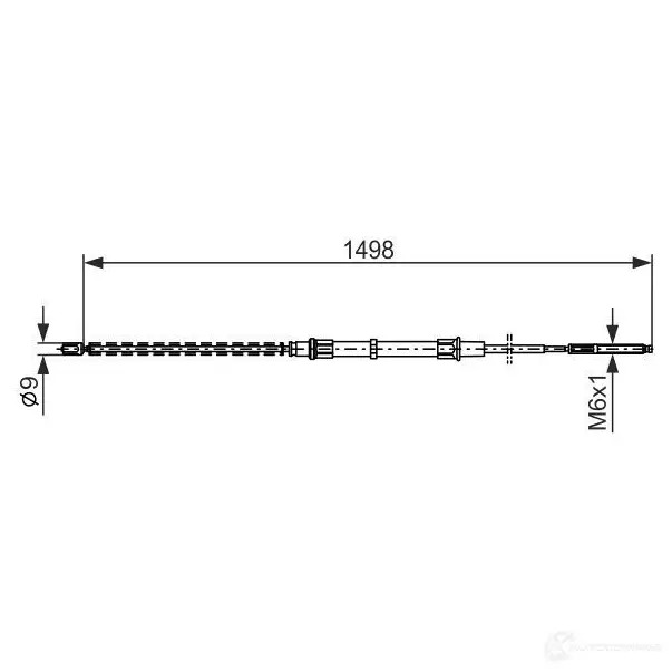 Трос ручника, стояночного тормоза BOSCH OR4V9NO 1987477338 353531 BC24 2