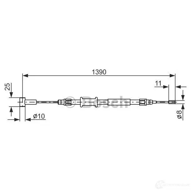 Трос ручника, стояночного тормоза BOSCH BC170 355280 1987482213 BC 1106