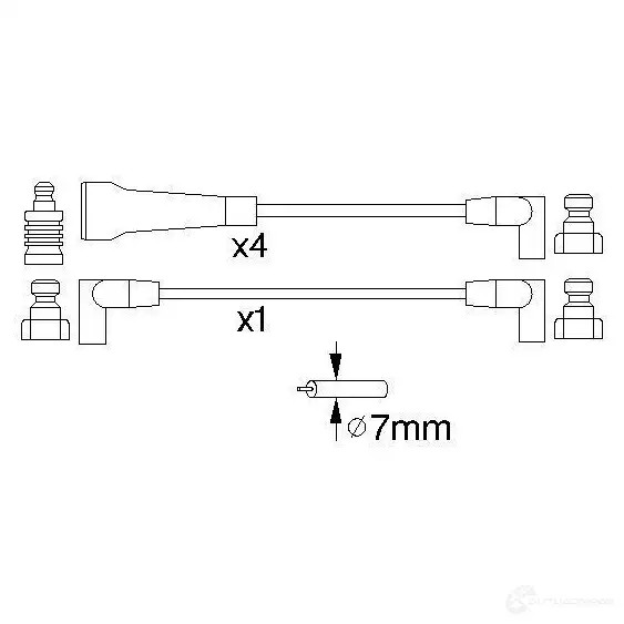 Высоковольтные провода зажигания, комплект BOSCH 335610 8H5ZO 0986356824 B 824