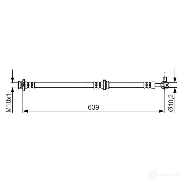 Тормозной шланг BOSCH 354790 1987481697 KUZCX75 BH 1581