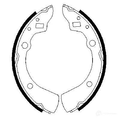 Барабанные тормозные колодки, комплект BOSCH 341480 BS 528 EHFGHSL 0986487278