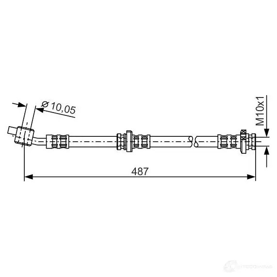 Тормозной шланг BOSCH B H861 1987476135 352681 2I3VD