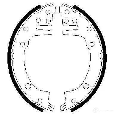 Барабанные тормозные колодки, комплект BOSCH 341416 R66GKBR 0986487059 BS 425