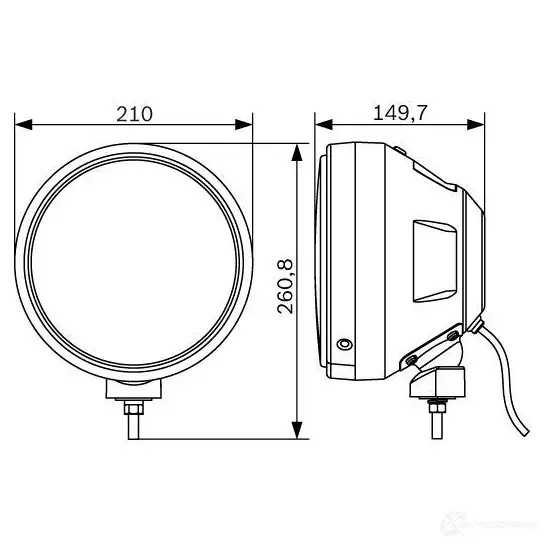 Прожектор BOSCH SWE619T 334707 LIGHT STAR XENON ECE 12V 0986310986