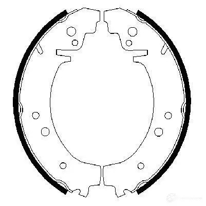 Барабанные тормозные колодки, комплект BOSCH WN8E5F 0986487217 341447 BS4 82