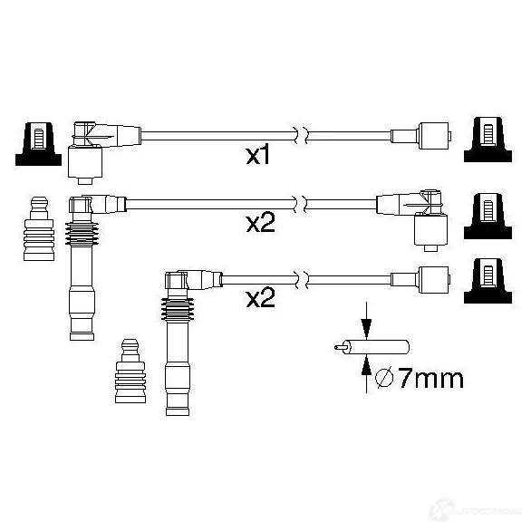 Высоковольтные провода зажигания, комплект BOSCH 5B4GES 0986357189 335843 B 189