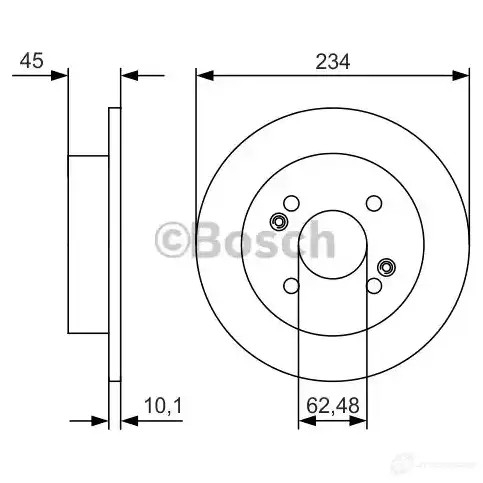 Тормозной диск BOSCH 0986479d02 BD2 423 340280 0I0JA