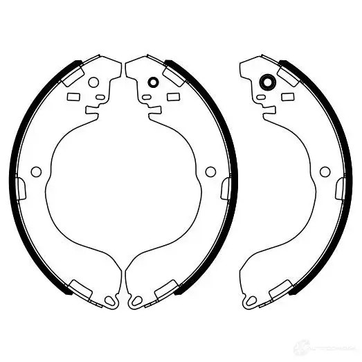Барабанные тормозные колодки, комплект BOSCH QUADQ 0986487962 BS796 2 1425135721