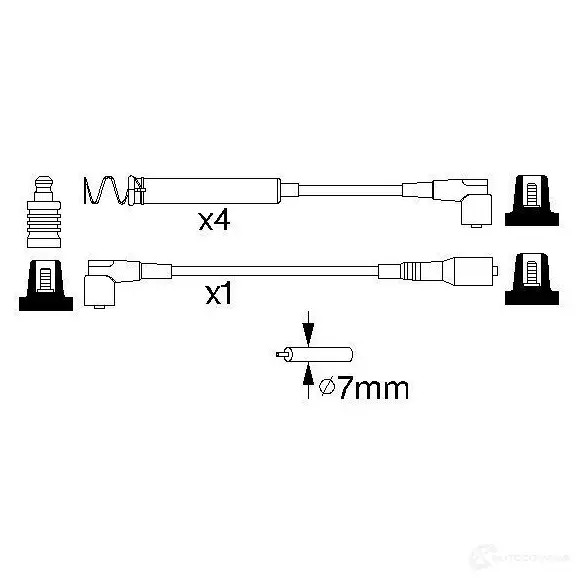 Высоковольтные провода зажигания, комплект BOSCH 7I6GD 335539 B 746 0986356746